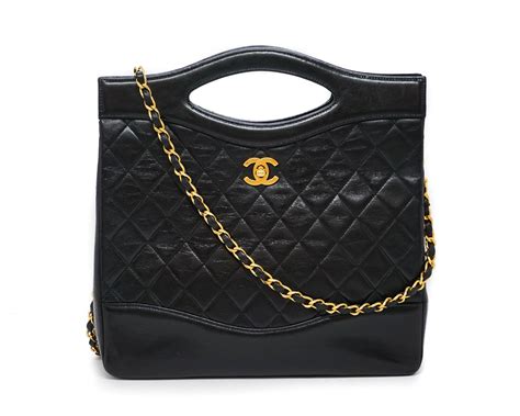 chanel black side bag|vintage Black Chanel bag.